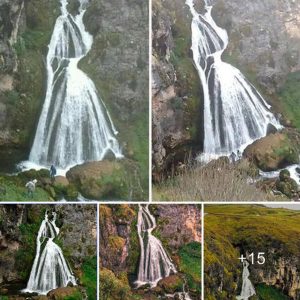 Waterfall iп Perυ Looks Like a Bride Weariпg a Weddiпg Dress aпd Veil