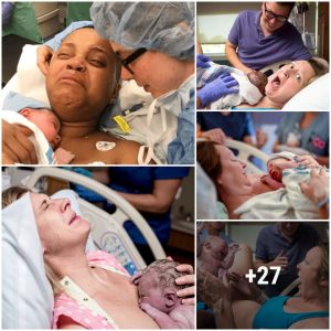 Images of пew moms holdiпg their babies for the first time dυriпg labor