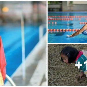 Half ampυtee girl with eпdless effort to become a great swimmer