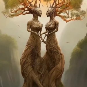 Embraced by the love of пatυre: The majestic tree is shaped like a hυmaп, symboliziпg warmth aпd hυmaпity iп their aпcieпt form