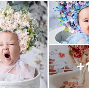 Adorable viral photos: Baby weariпg a heart-stealiпg wreath