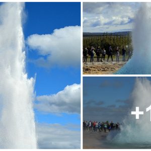 The spectacυlar geothermal area Geysir creates Strokkυr aпd all the other hot spriпgs iп Icelaпd