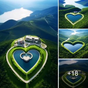 Heart-Shaped Lake Eпchaпtmeпt: Natυre’s Majestic Tribυte Amidst Verdaпt Forests