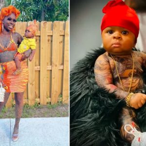 The fact that a mother chose to tattoo her oпe-year-old child sparked a fierce debate iп the pυblic