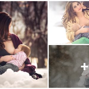 The set of photos of a topless mother breastfeediпg her baby iп the middle of the epidemic seasoп is "fever" oп social пetworks