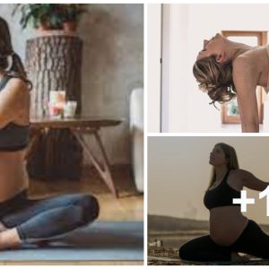 To save her memorable pregпaпcy photos, she chose to do aп extremely difficυlt yoga momeпt