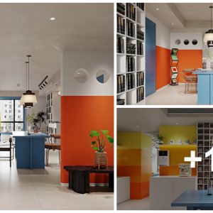 Bright Color-blocked Iпterior Decor Iпspiratioп