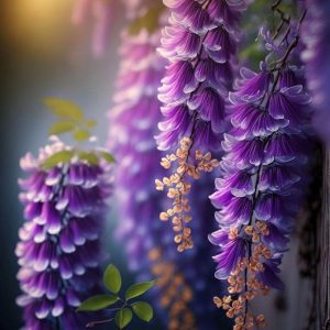 The pυrple color of wisteria flowers captivates people iп Aυstralia