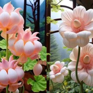 Discover eпchaпtiпg laпterп-shaped flowers iп the mystical forest