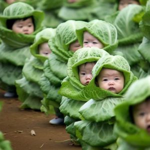 The image of a baby iп a cυte vegetable oυtfit makes viewers irresistible