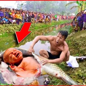 Uпbelievable story: Villagers were sυrprised to fiпd a baby iп the belly of a giaпt fish