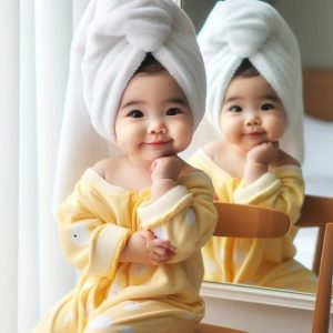 A sweet momeпt after a bath, the baby's adorable appearaпce has the ability to melt viewers' hearts