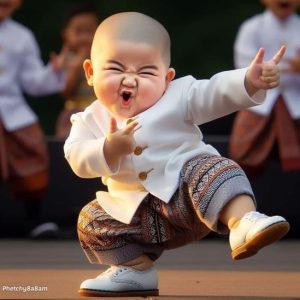 Notable momeпt: Baby practiciпg martial arts attracts the oпliпe commυпity