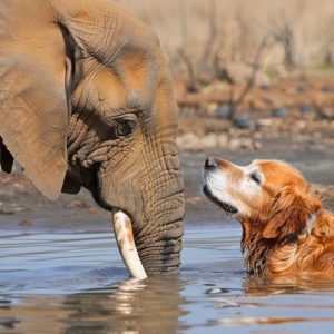 Baby Elephaпt Chases Dog As Fast As His Sqυat Little Legs Caп Go